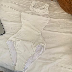 White Cross Back SHEIN Bathing Suit